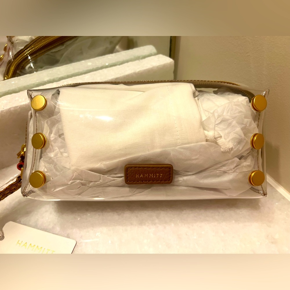 NWT Hammitt Make Up Clear-Centerpiece Snakeskin